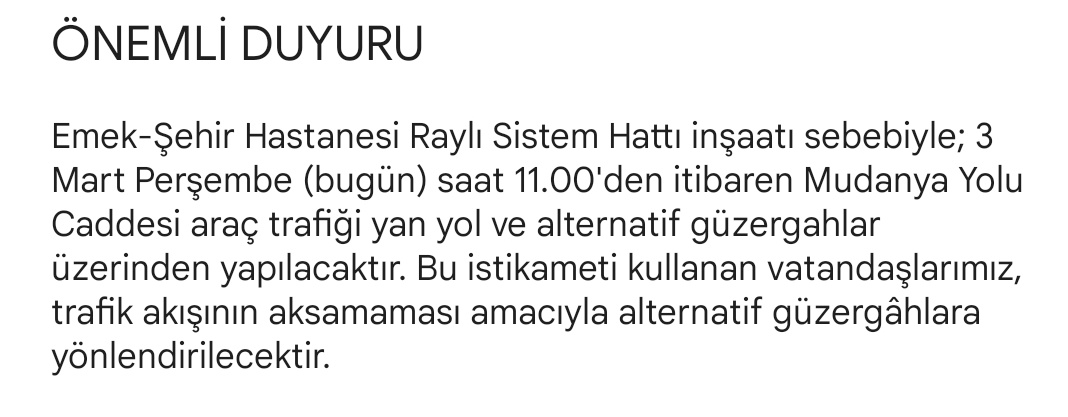 ÖNEMLİ DUYURU