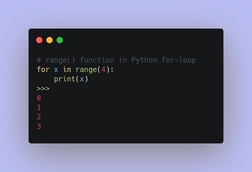 Python For Loop - For i in Range Example