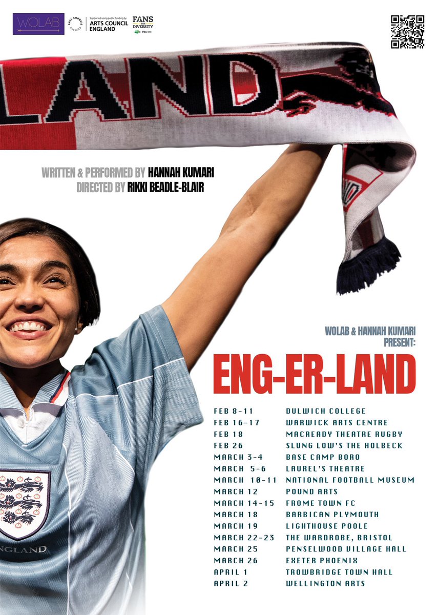 basecamp_inds's tweet photo. Tonight! Join us for @HannahKumari’s brilliant new play ENG-ER-LAND! A music fuelled look at football &amp; national identity. Doors &amp; bar 6.45pm Show 7.30pm

🎟 https://t.co/TPvZra5hz6 https://t.co/fuxKvatNIQ