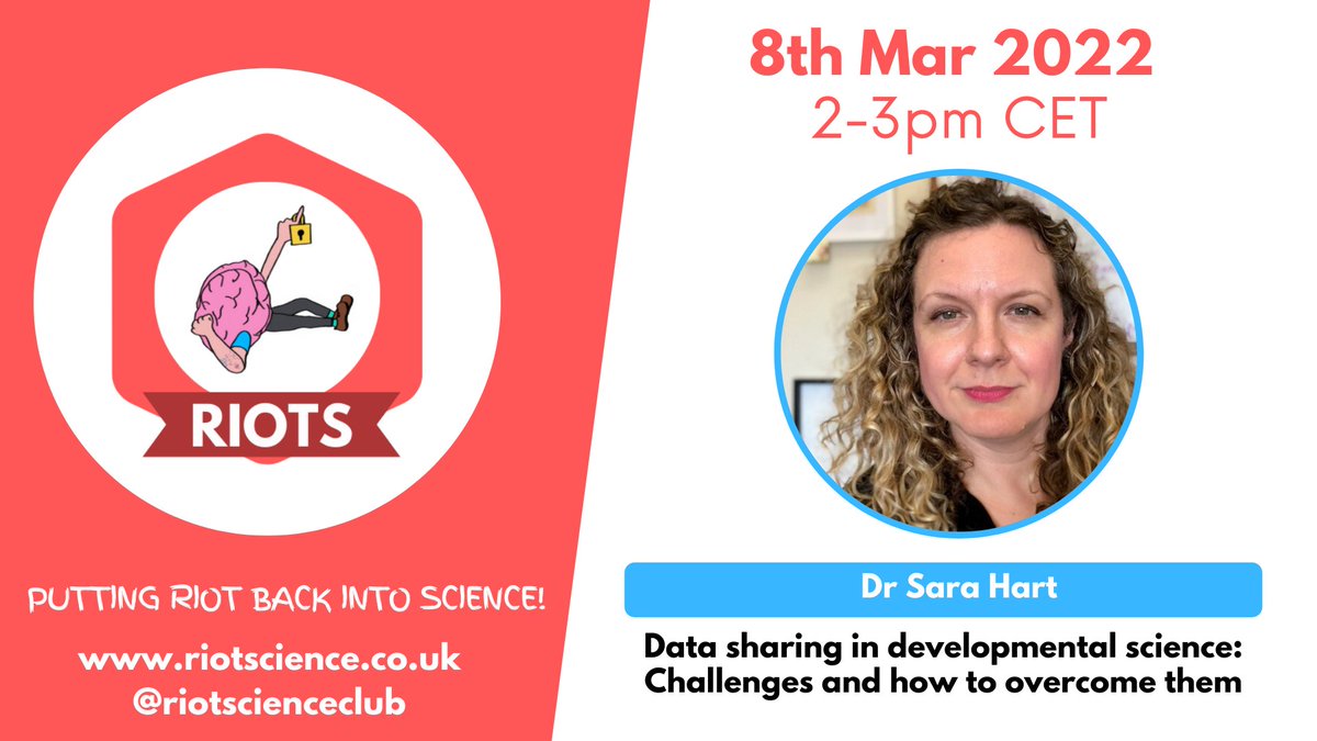 📢🗓️ Join us next week to listen incredible Dr <a href="/saraannhart/">Dr. Sara A. Hart</a>. Sara will talk about challenges and solutions related to data sharing in developmental science

More information and a link: tinyurl.com/2p9x63j6