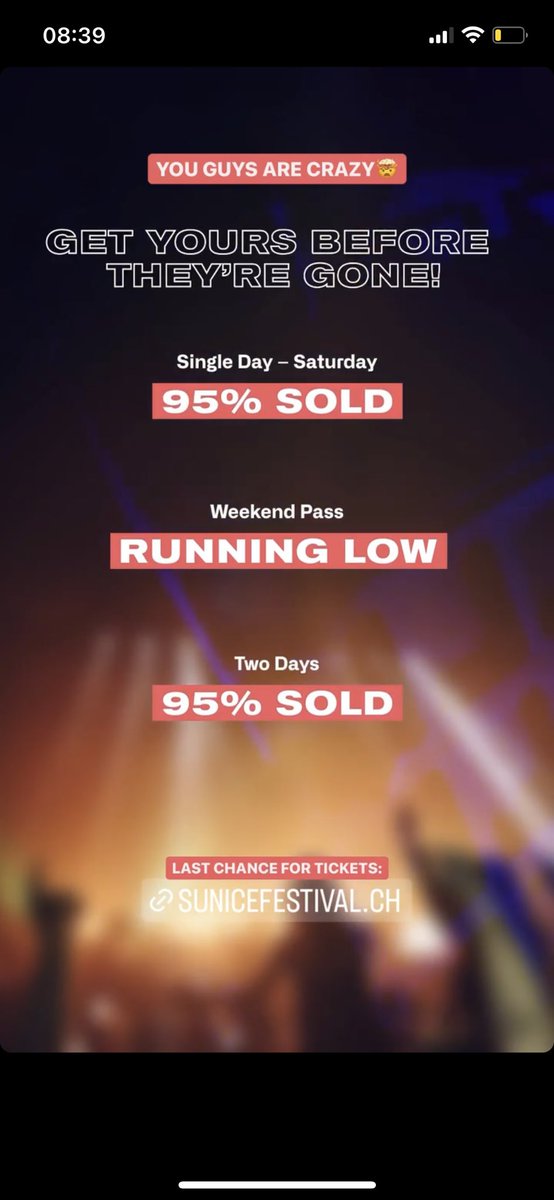 SunIce Festival is almost sold out!!

Get your Ticket before it is too late. The Silverbacks will be on Festival site as well 😎

More infos about the NFT Project coming soon. Discord will launch soon so follow us to stay up to date.

#NFTs #festival #party #music