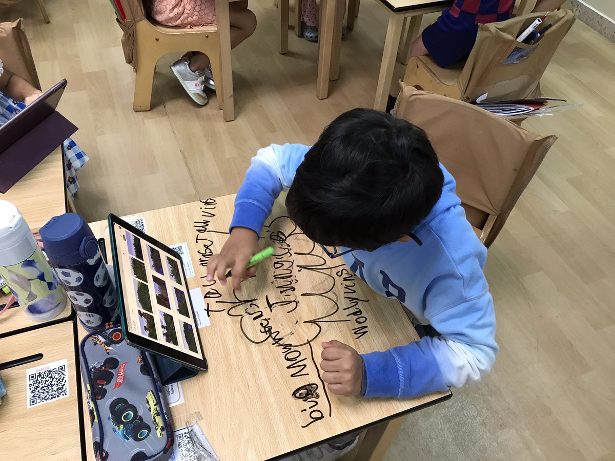 DESSyear2's tweet photo. Using the desks for writing really helps get our creative juices flowing. #DESSYear2Yellow #dess #creative #worldbookday https://t.co/k4SnxlMb0O