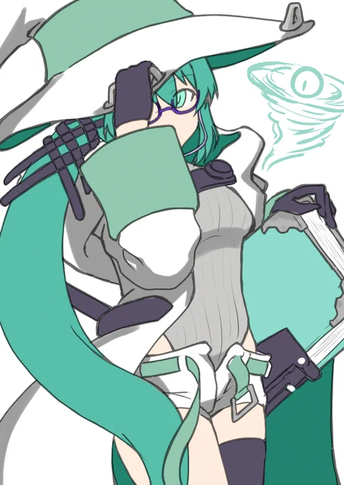 風としゃべるらしい魔術師神楽すず妄想rkgk①

・たぶんクール
・クソデカ帽子
・ローブ
・クソデカ本(鈍器代用可)
・眼鏡(チェーン有)
・腰部分抜けてるあのようわからん服

風系の使い魔で脳みそコネて出力したらフー〇のパチモンになった。 