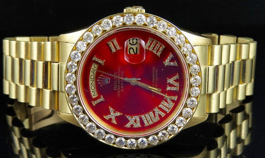 Часы колпаков. Часы Rolex President. Rolex 18k Gold Day Date President Diamond. Rolex 18k. Rolex Oyster Red.