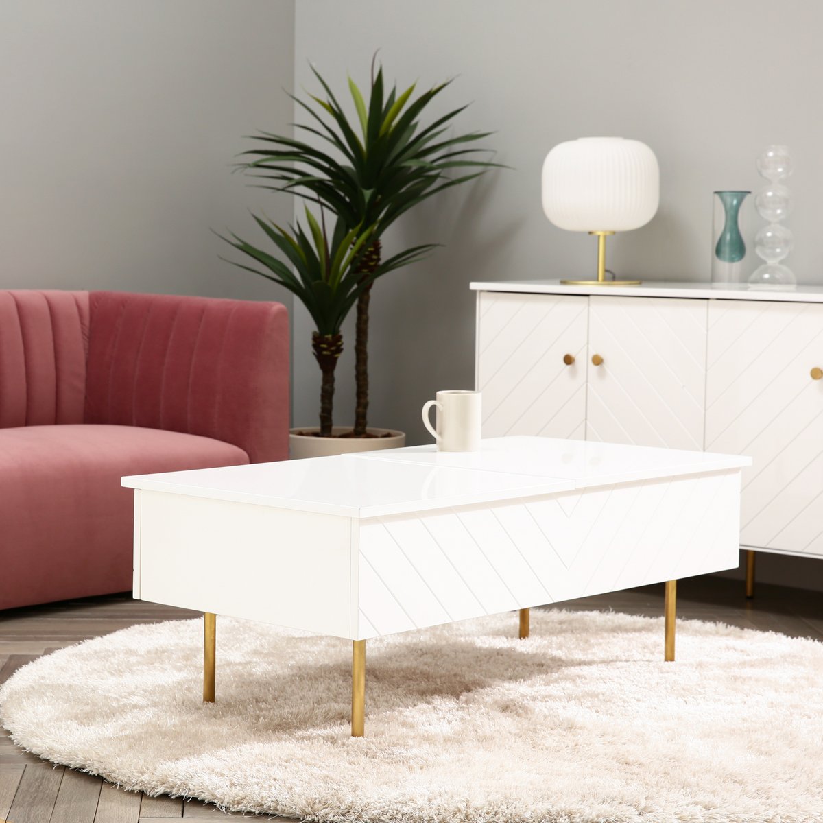 Francfrancのある生活 【NEW!】 高級感のあるデザインのリフティング式