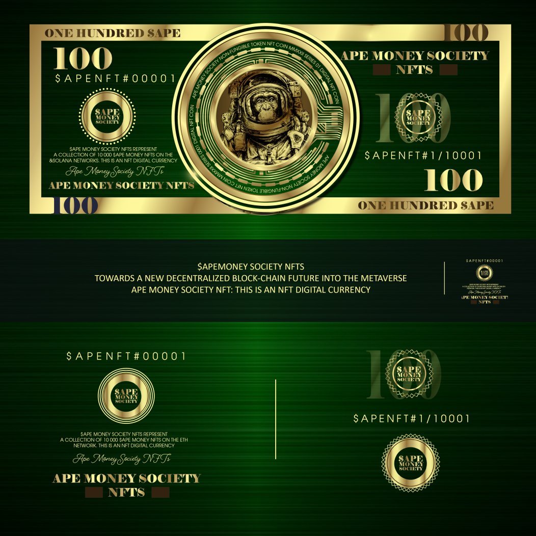 🚀🚀🚀 #NFTGiveaway 🚀🚀🚀

🚨 MINT TODAY at 21h UTC | 1.5 $SOL 🚨

📢 The 1st NFT Defi 'Bank', offering credit backed by #NFTs as collateral and giving dividends to holders!💸

🎁 Win 1 $SOL &amp; 1 #NFT 🎁

✅ ❤️ RT &amp; Tag Friends
✅ Follow us &amp; <a href="/apemoneynfts/">Ape Money Society NFTS</a>

⏰ 1 winner - 24h!