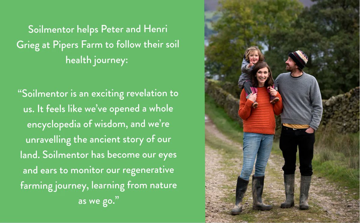 soilmentor's tweet photo. Follow the regeneration journey of @gowbarrow Hall Farm in the Lake District - find out how Sam &amp; Claire use Soilmentor with the support of #regenerativefarming coach @cags_grindrod @wildercarolineG to monitor how their #soilhealth is changing: https://t.co/fjxyNMJl2s #mobgrazing https://t.co/CyzDn0Ztoj