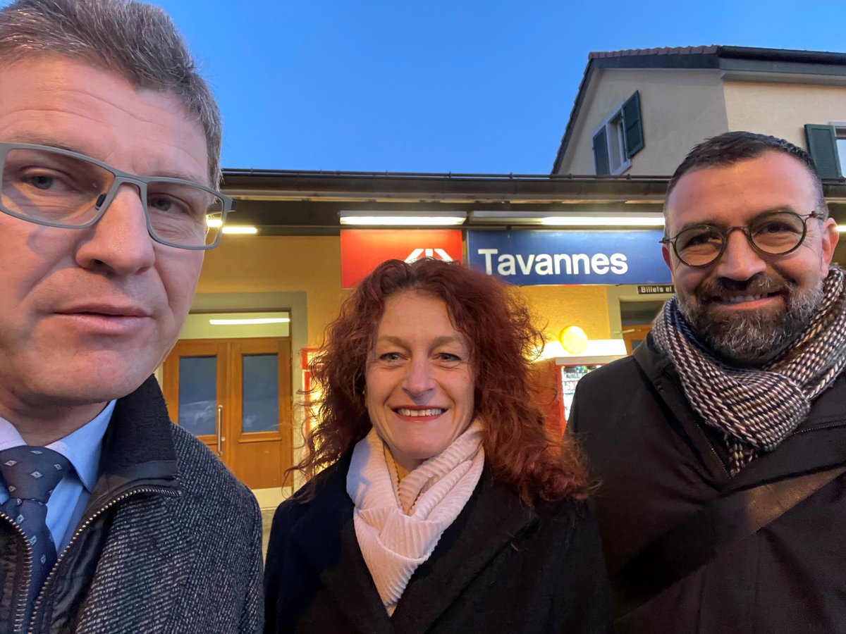 Erich Fehr (@fehr_e) on Twitter photo C'était un plaisir de faire campagne ce matin à la gare de Tavannes avec mes collègues du PSJB, Hervé Gullotti, président du Grand conseil, et Sandra Roulet, députée. <a href="/hegullotti/">Hervé Gullotti</a> C'était un plaisir de faire campagne ce matin à la gare de Tavannes avec mes collègues du PSJB, Hervé Gullotti, président du Grand conseil, et Sandra Roulet, députée. <a href="/hegullotti/">Hervé Gullotti</a>