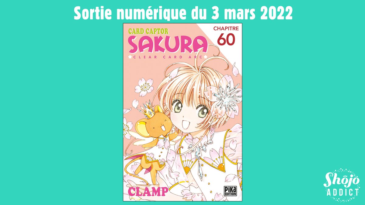 shojo_addict's tweet photo. [LA SORTIE NUMÉRIQUE DU 03 MARS]

📱 Retrouvez la sortie numérique du jour chez les e-libraires :

• Pika Shôjo •

🌸 "Card Captor Sakura – Clear Card Arc" – chapitre 60

#manga #shojo #simultrad #cardcaptorsakura https://t.co/tgCIsc35m3