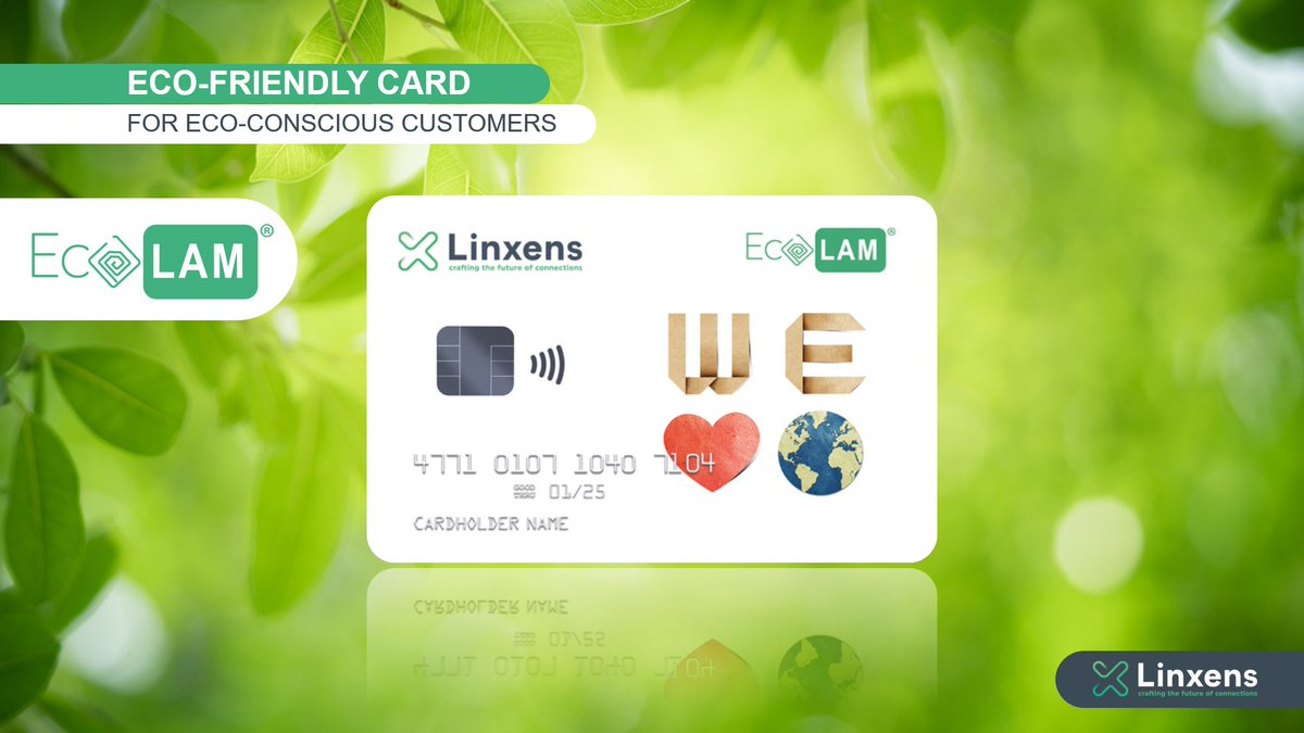 Linxens's tweet photo. Linxens is supporting card manufacturers in the drive for more eco-friendly solutions with their recycled PET-G EcoLAM® for dual-interface & contactless #payment cards.
Find out more here: https://t.co/3MBcDhDGzE
#TopoftheWallet
#EcoLam #LinxensInside https://t.co/j0w3VN7Hv1