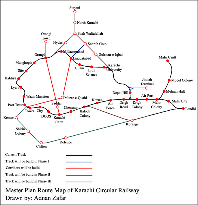 Cantt Station Karachi Map Karachi Circular Railway Route Map, Stations - Thepkinfo