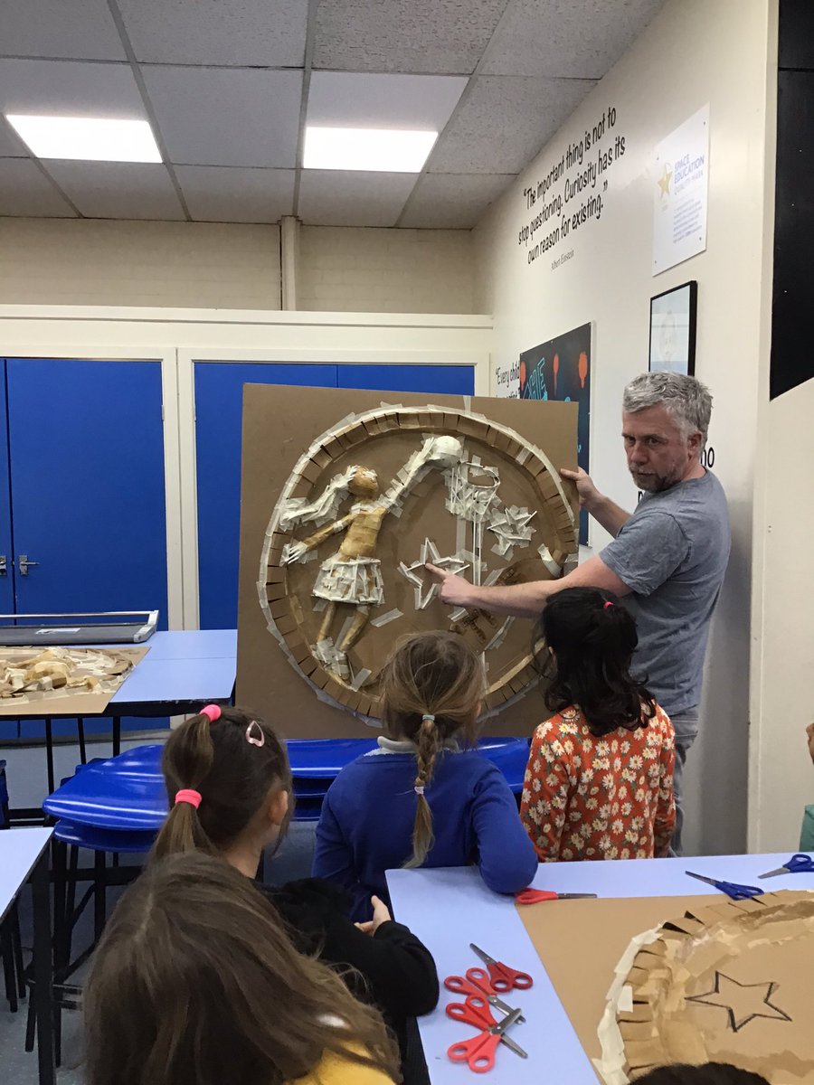 Year ones had such a creative afternoon yesterday creating some beautiful art with Darrell #creativity #art #3d