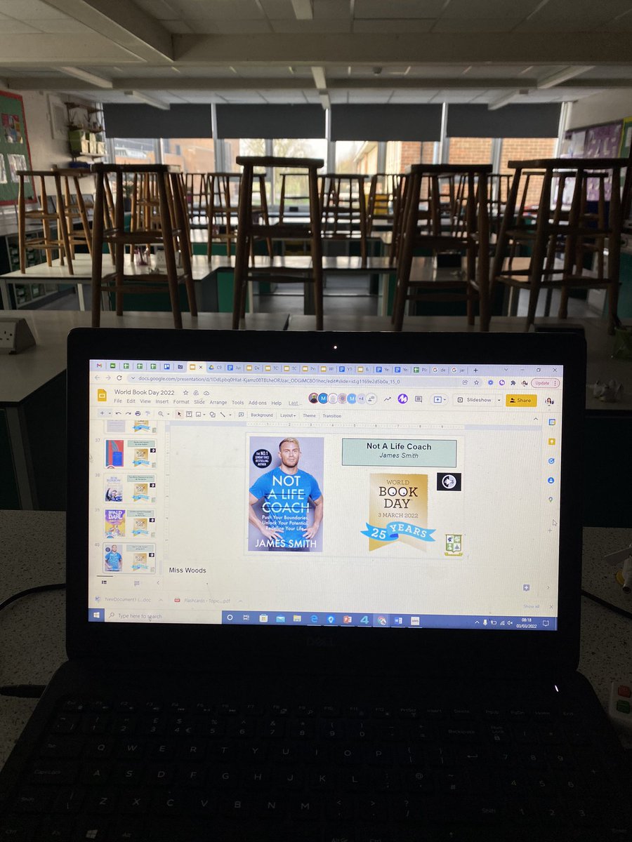 misstcwoods's tweet photo. A lovely idea in work today, teachers read a passage from their current/favourite book. Huge fan of @jamessmithPT_ as everyone knows.. and I can’t wait to read to my classes. #inspiration #WorldBookDay #worldbookday2022 #notalifecoach https://t.co/TSMmWDsFNm