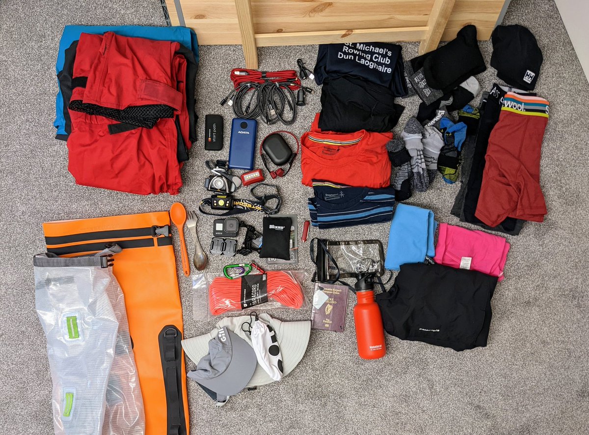collinsrj's tweet photo. A little over three weeks to go until I set off. Going through the kit list now. #Atlantic here I come. 💪 https://t.co/m2R4DkAeHx