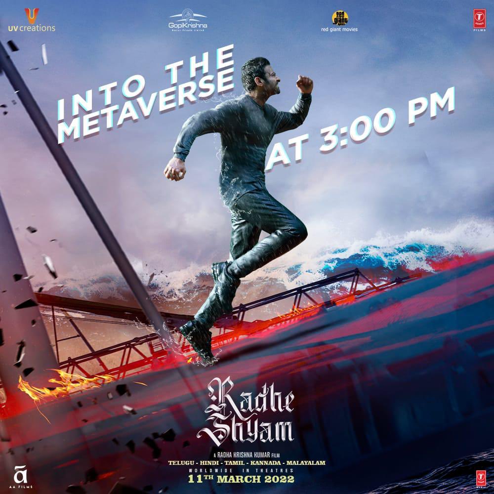 hegdepooja's tweet photo. #RadheShyam makes history, redefines the future! For the first time ever in the world, a film's trailer is all set to be launched in the metaverse! Join us today at 3 PM to be a part of history! #RadheShyamOnMetaverse
#RadheShyamReleaseTrailer https://t.co/GDUFP8MGOh