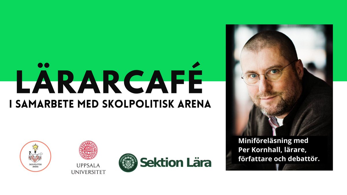 ArenanLara's tweet photo. Skolpolitisk arena är redo igen! Ikväll 17:15, Eva Netzelius salen på Blåsenhus och på Zoom, föreläser ingen mindre än Per Kornhall @Kornknarr om friskolereformen!
Länk till evenemanget: https://t.co/SgmnobGC65
Detta vill man inte missa, det bjuds på fika efteråt! https://t.co/hWM9CEQl2U