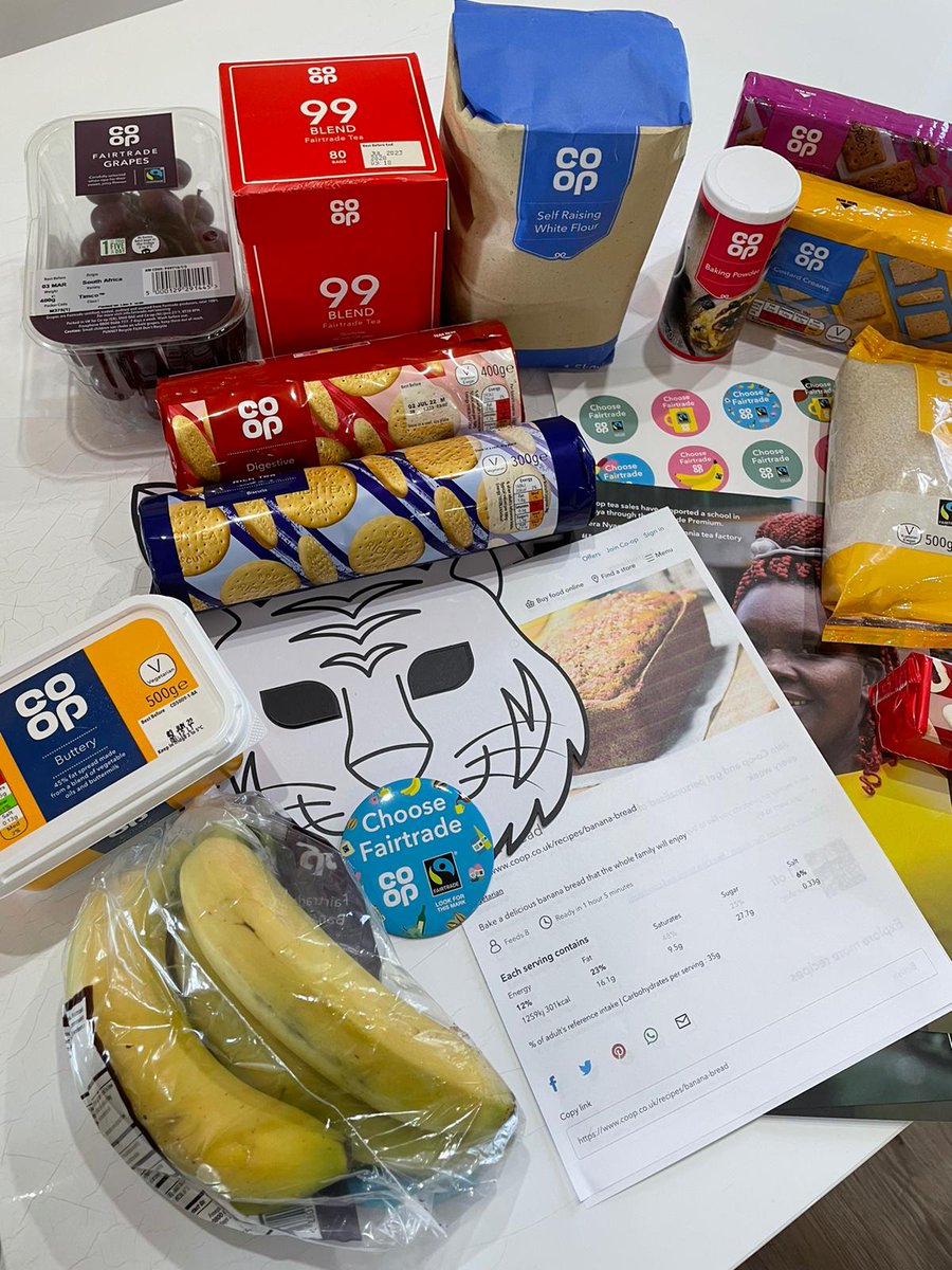 To celebrate #FairtradeFortnight2022 I dropped of banana bread ingredients, information pack and other <a href="/coopuk/">Co-op</a>  goods at Bugthorpe school after school club. Children learned about how Coop helps communities around the world #ItsWhatWeDo <a href="/Tom_MPM/">Tom Copeland</a> <a href="/Suzipatto/">Suzanne Patterson 🌈🌈</a> #coopstamfordbridge
