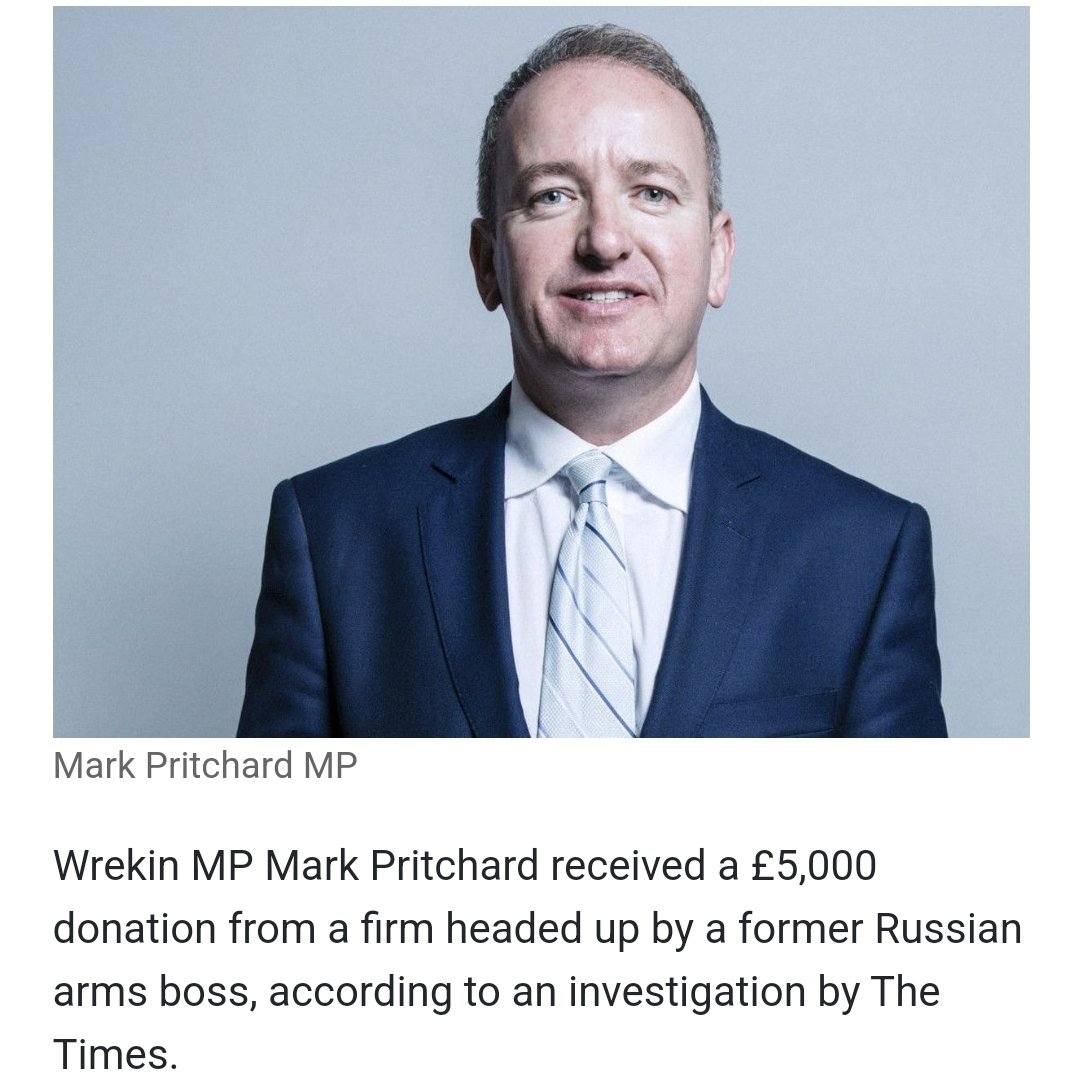 telfordlive's tweet photo. You might be seeing some tweets about Wrekin MP, Mark Pritchard having £5000 of 'Dirty Money' from a company with Russian links.
#Telford 
Here's how the Shropshire Star reported on the Times article in July 2020. https://t.co/bIcs9hkGIW
