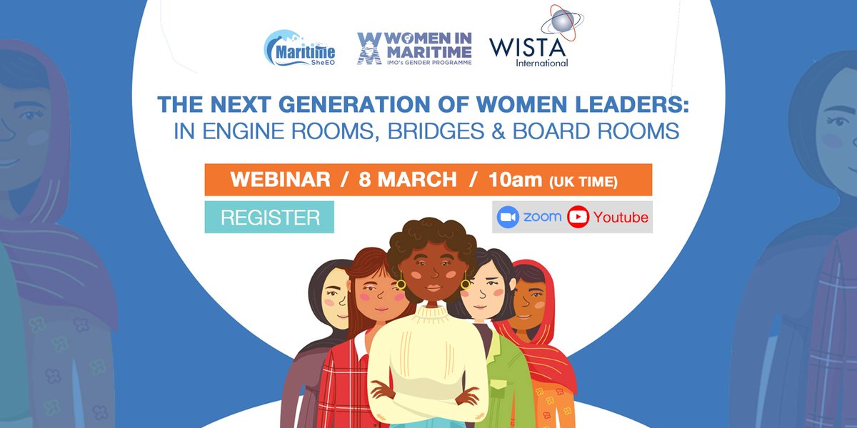 On the occasion of International Women’s Day #IWD2022 join us on 8 March, for a special webinar as we launch the maritime leadership programme for 2022.
Register here: bit.ly/3pADEHU
Together with <a href="/IMOHQ/">International Maritime Organization</a> and <a href="/MaritimeSheeo/">Maritime SheEO</a>
