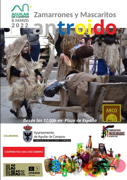 Ayuntamiento de Aguilar de Campoo (@ayto_aguilar) on Twitter photo ℹ️ #Antroido vuelve con los #Zamarrones y #Mascaritos.
📇6 de marzo.
🕛A las 12 hs.
📍En la Plaza de España.
👉Organiza #ARCO con la colaboración del <a href="/Ayto_Aguilar/">Ayuntamiento de Aguilar de Campoo</a> .
#mascaradas #AguilardeCampoo #GeoparqueLasLoras #Palencia #CastillayLeón #TurismoPalencia #TurismoCastillayLeón ℹ️ #Antroido vuelve con los #Zamarrones y #Mascaritos.
📇6 de marzo.
🕛A las 12 hs.
📍En la Plaza de España.
👉Organiza #ARCO con la colaboración del <a href="/Ayto_Aguilar/">Ayuntamiento de Aguilar de Campoo</a> .
#mascaradas #AguilardeCampoo #GeoparqueLasLoras #Palencia #CastillayLeón #TurismoPalencia #TurismoCastillayLeón