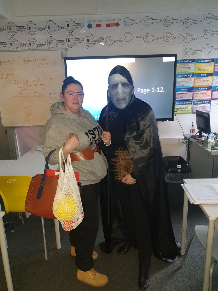 Well done Mrs Bainbridge 11B stand no chance today @AcademyStNics @StNicksEnglish #WorldBookDay #trunchbull #voldemort