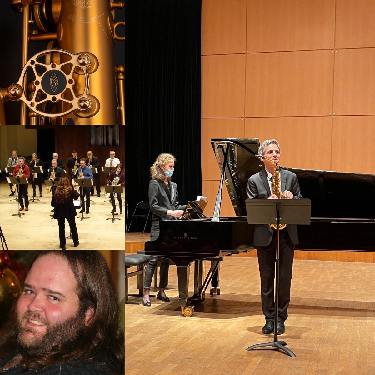 davybasquin's tweet photo. Début d’année bien chargé avec des auditions et examens, des Master-Class (D. Reymond S.Payen R.Ibert), des concerts (Anniversaire Londeix, Hommage à Ibert avec Lutxi Nesprias), la sortie d’un sax chez Selmer mais aussi des annulations et le départ de mon ami Pierre Langonné https://t.co/sJdYGggUOE