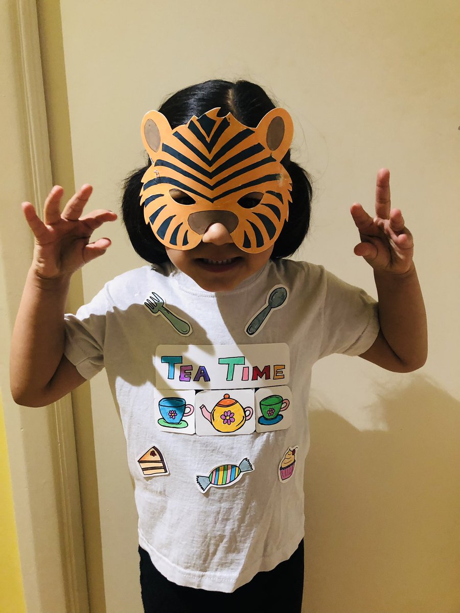 ChotaiReena's tweet photo. 🌎 World Book 📕 Day 2022....our take on the classic The Tiger 🐅 Who Came To Tea 🫖 

#WorldBookDay #Tiger #Zaiya #Fierce @henal1973 https://t.co/2juagMjcSo