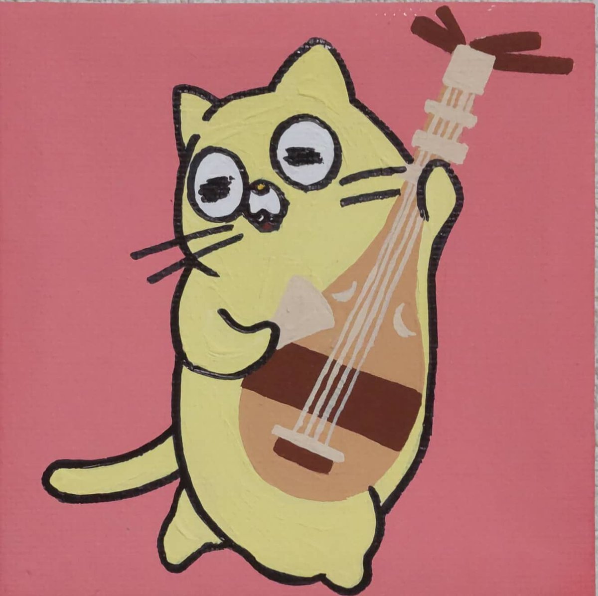 no humans instrument animal focus solo cat simple background whiskers  illustration images