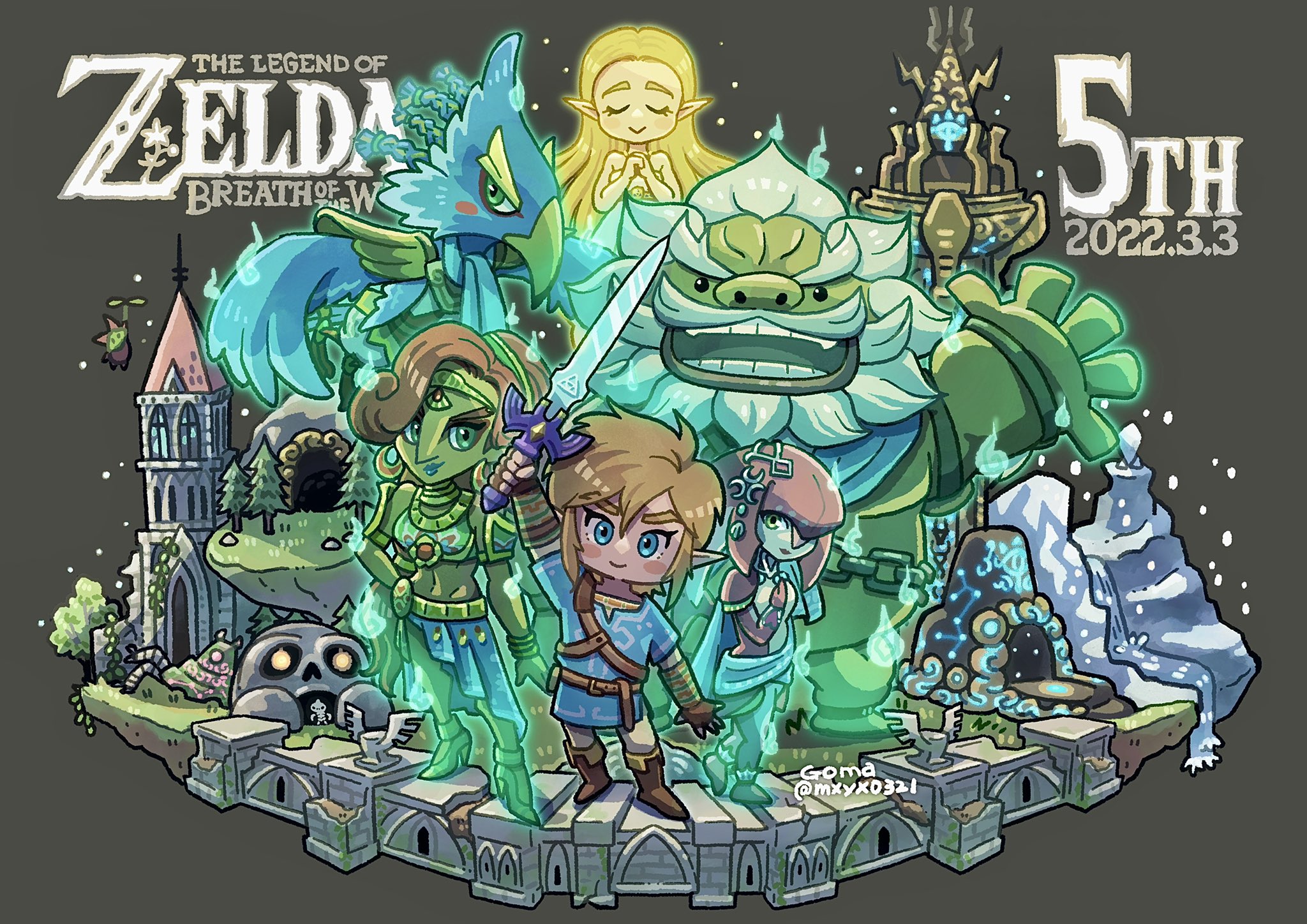 Sukekiyo Rt Mxyx0321 ブレワイ5周年 まだまだおめでとう ブレスオブザワイルド5周年 Botw Botw5th T Co 73iptddiyc Twitter