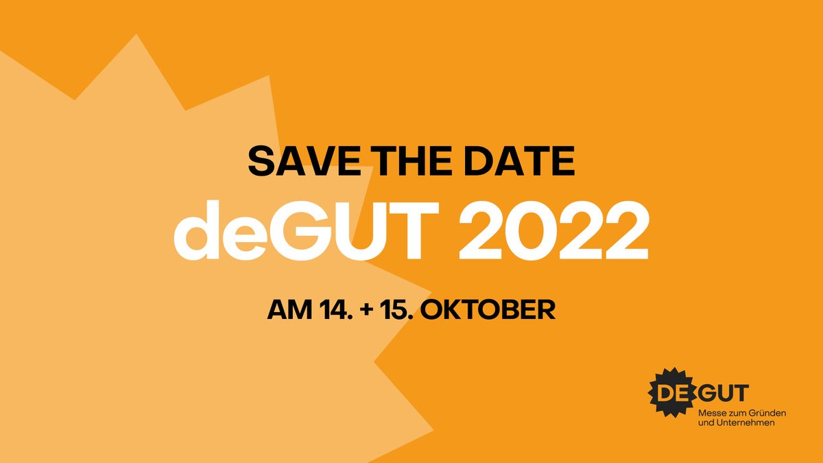 deGUT's tweet photo. In 226 Tagen ist es wieder so weit: Am 14. + 15.10. gibt es auf der #deGUT2022 wieder alles, was Unternehmen für einen guten Start und ein gesundes Wachstum brauchen. Weitere Infos gibt es hier: https://t.co/WNRVTrEZEY #MWAE @ILB_wirfoerdern @PR_IBB @SenWiEnBe https://t.co/1LimXcFNTq