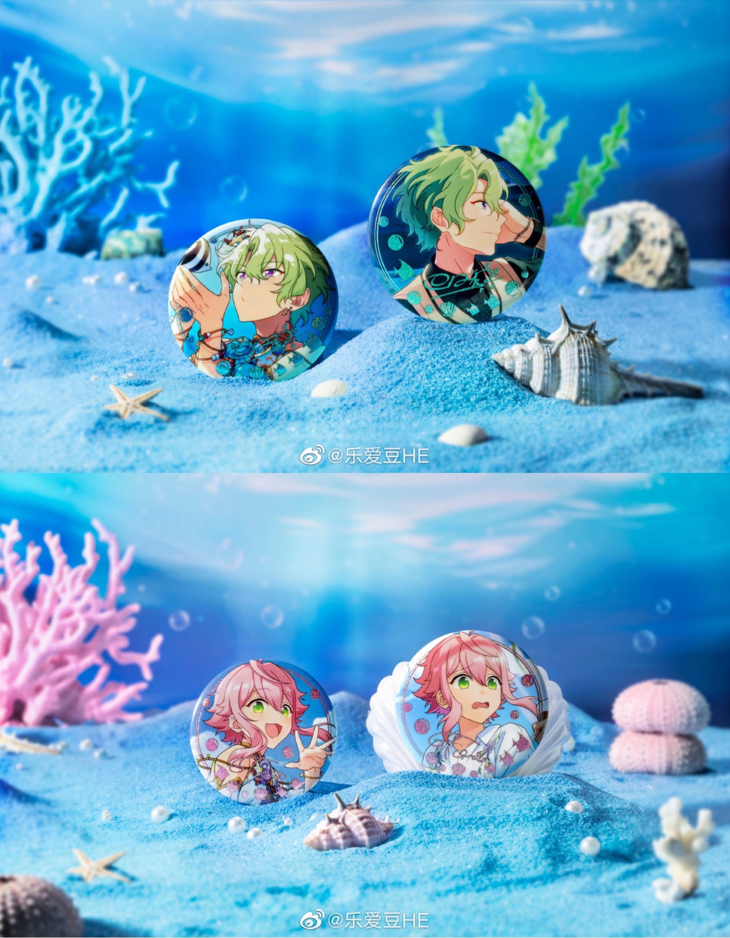 レオ　招募缶バッジ　あんスタ　中国 あんスタ 中国 招募缶バッジ 開花後 月永レオ レオ あんスタ