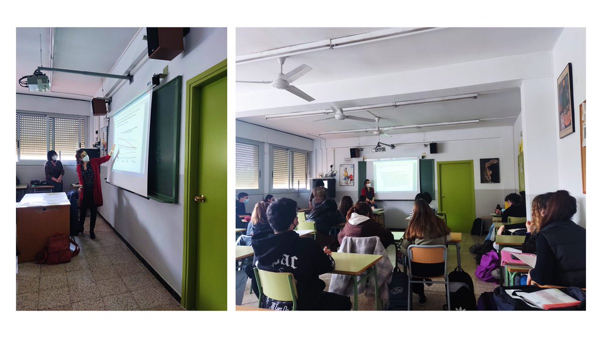 EuraxessCat's tweet photo. 💥Ahir la #postdocsBP Anna Gibert @MOVEBarcelona ha realitzat la seva xerrada "Si les dones poguessin manar: equitat i efectivitat de les polítiques de discriminació positiva" 🟣 a l'alumnat de 1r de Batxiller de l'IES Mercè Rodoreda @IRodoreda #RecerConnecta
#AGAUR https://t.co/GIs5lq1n7y