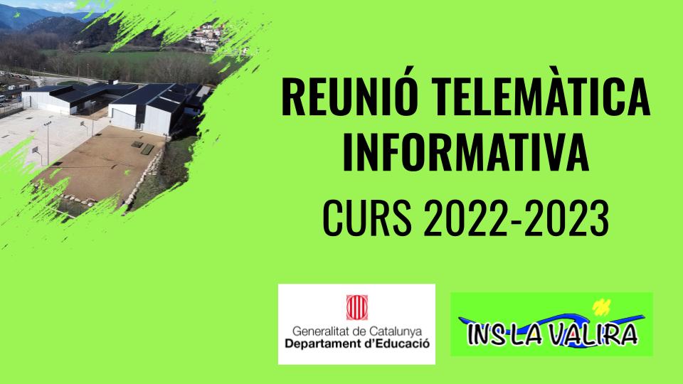 Portes obertes 22-23:
Avui dijous 03 a les 19h jornada telemàtica informativa a inslavalira.cat
La Valira t'espera!
#portesobertes #inslavalira #jornadatelemàtica #curs2223
