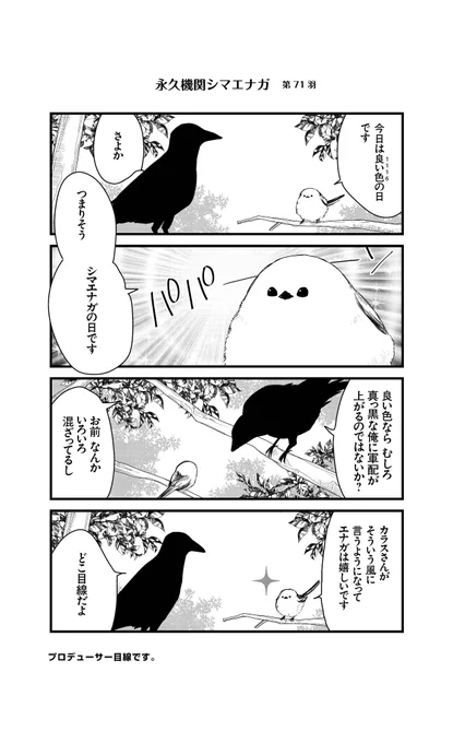 あざといシマエナガと賢いカラス_71
#永久機関シマエナガ
#シマエナガとカラスさん 