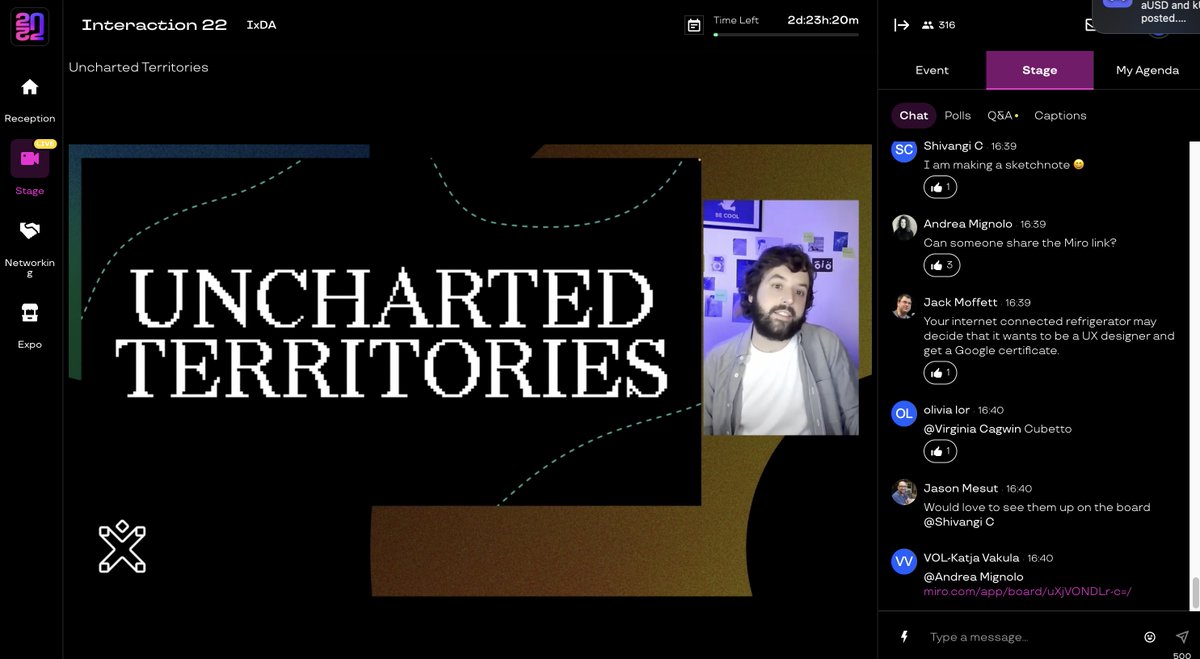 Just finished an opening keynote at the <a href="/IxDA/">IxDA</a> conference, thanks for having us! ✌️ #interaction22 #ixd22