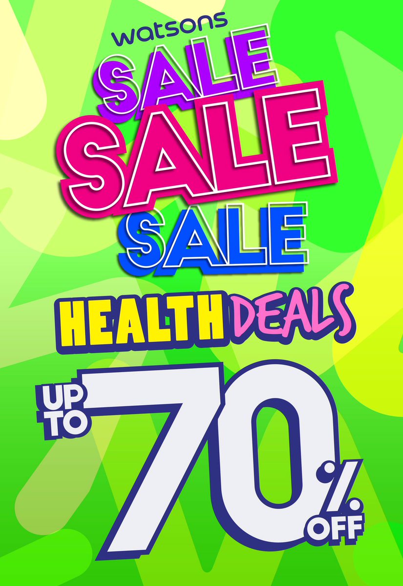 SALE! SALE! SALE!
WATSONS HEALTH DEALS!
SALE 30% and more!
(2-6 Mar 2022)⁣⁣⁣⁣⁣
⁣⁣
Available Offline di store <a href="/WatsonsIndo/">Watsons Indonesia</a> &amp; Online⁣⁣
✅ Watsons Online⁣⁣
watsons.co.id ⁣⁣⁣⁣⁣⁣
✅ Via Whatsapp⁣⁣

Lokasi: Lantai GF Tangcity Mall

#tangcitypromo