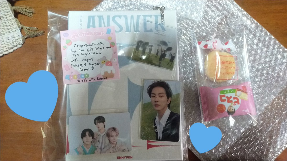 wonheecarteu's tweet photo. 💌 @NLL_Books

received my prize from jungwon's birthday ga! thank you so much to all the sponsors &amp; hosts~💙

this is my first enha album since im still a new engene &amp; i promise to continue to support the boys!! i can't express how much I'm so grateful and happy rn 😭✨ https://t.co/BTsPCZelIG