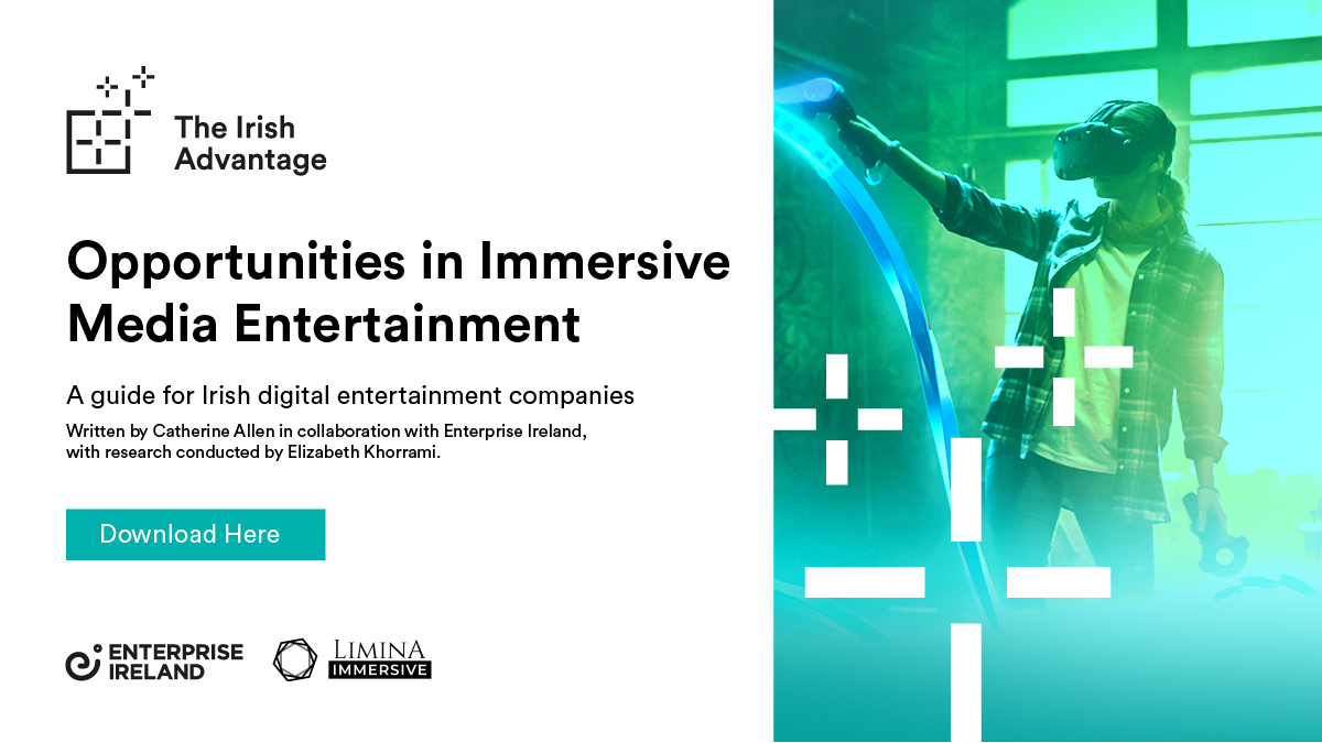 Enterprise Ireland (@entirl) on Twitter photo Enterprise Ireland and <a href="/LiminaImmersive/">Limina Immersive</a> have released a new guide to help Irish companies recognise, prepare for and take advantage of business opportunities in the global immersive entertainment industry.
Access the guide here: rebrand.ly/ImmersiveGuide #GlobalAmbition Enterprise Ireland and <a href="/LiminaImmersive/">Limina Immersive</a> have released a new guide to help Irish companies recognise, prepare for and take advantage of business opportunities in the global immersive entertainment industry.
Access the guide here: rebrand.ly/ImmersiveGuide #GlobalAmbition