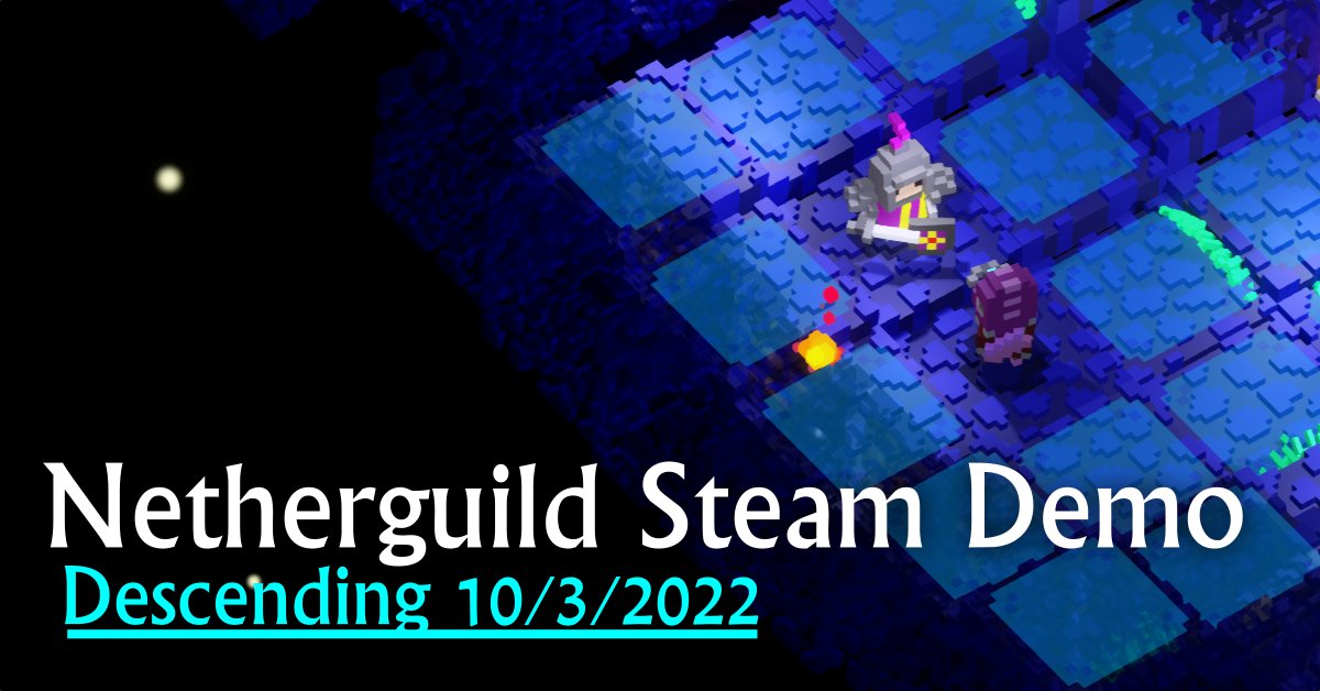 Hyped to announce that Netherguild's demo will be dropping on Steam on the 10/3/2022!! 😤

Wishlist it to get notified here:
store.steampowered.com/app/1464220/Ne…

#strategygame #roguelite #turnbased #indiedev  #TurnBasedThursday #PCGaming
