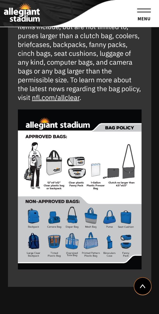 Allegiant Stadium Bag Policy - The Bag I Recommend