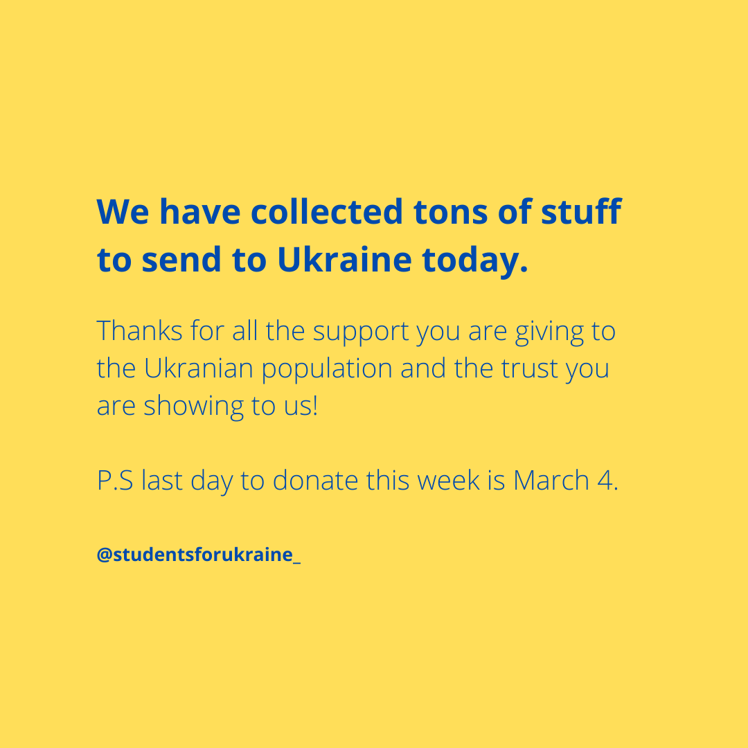 Student4Ukraine's tweet photo. UPDATE TIME (DAY 4) - reached 1000 Instagram followers 💪🚀https://t.co/KCCT0mGTJI

#studentsforukrainenl #slavaukraini #SupportUkraine https://t.co/fSA0bmAZhP