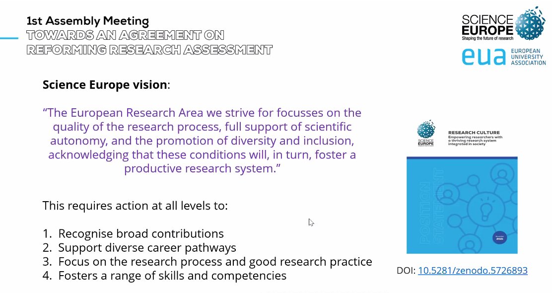 asmi_ari's tweet photo. "Why should I participate in advising societal actors, if I am only valued by my publications?" 
A very pragmatic viewpoint for scientists until we change the research evaluation. 
Same for e.g. producing open #reseachdata. 
@ScienceEurope workshop on #researchevaluationreform https://t.co/WL4iy9JUUq