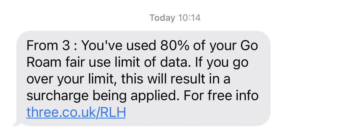 paolopescatore's tweet photo. Timely notification @ThreeUK on #EU roaming fair usage #GoRoam ๐ช๐ธ
Good job Iโm heading back to the UK later today #MWC22 #MWC2022 https://t.co/Z0yh0wEhXm