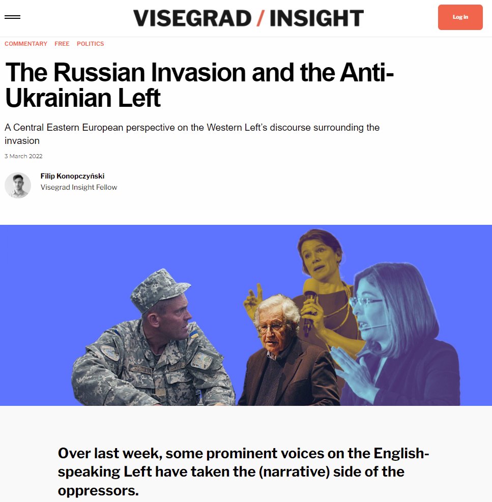 The Russian Invasion and the Anti-Ukrainian Left by Filip Konopczynski <a href="/kaleckians/">Fundacja Kaleckiego</a> 
visegradinsight.eu/the-russian-in…
A Central Eastern European perspective on the Western Left’s discourse surrounding the invasion

FYI: <a href="/NaomiAKlein/">Naomi Klein</a> <a href="/MazzucatoM/">Mariana Mazzucato</a> <a href="/yanisvaroufakis/">Yanis Varoufakis</a>