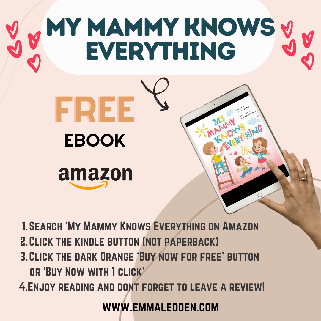 To celebrate #WorldBookDay My Mammy Knows Everything Ebook is free for 24 hours 

Download your copy here amazon.co.uk/gp/aw/d/B08V79…