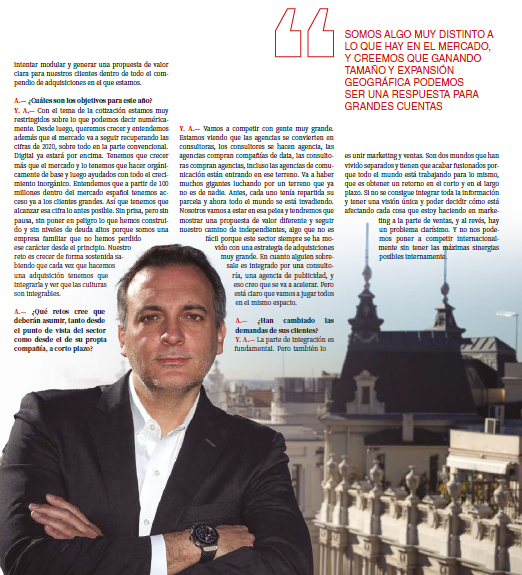 Hoy en <a href="/AnunciosRevista/">Anuncios.com</a>, entrevista con nuestro presidente, <a href="/YagoArbeloa/">Yago Arbeloa</a>. Repasamos el pasado, presente y futuro de #Miogroup, los restos del sector, la salida a bolsa, nuestra propuesta de valor, lo que nos hace diferentes. #Publicidad #Marketing #Tecnología