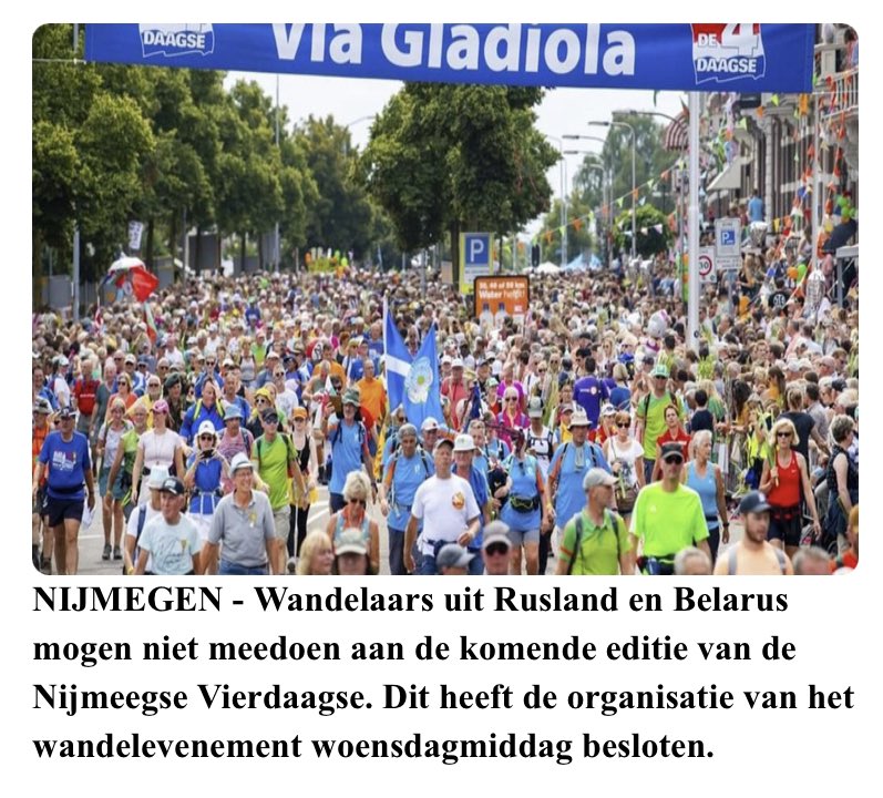 Dit slaat inmiddels ook volledig door. Waarom zouden we die mensen zo isoleren? Laat ze hierheen komen, vertel ze de waarheid over Poetin en de oorlog, zorg dat ze zich nog massaler tegen de dictator keren, bevrijd ze.