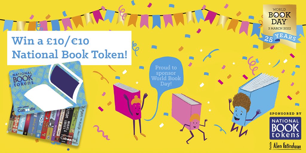 We're proud to have sponsored <a href="/WorldBookDayUK/">World Book Day UK 📚</a> for 25 years, a charity that changes lives through a love of books and shared reading.

WIN one of 3 x £10/€10 National Book Tokens.

To enter, simply RT and follow <a href="/book_tokens/">National Book Tokens</a> by 10am tomorrow.

#WorldBookDay #IAmAReader