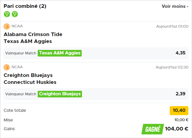 Paul_Ghielmi's tweet image. Quelle journée !😎

▶️Quasi perfect sur Pronostics.vip, au moins 2% de gain en attendant Garcia 💪(pronostics.vip/pronostics-du-…)

▶️Sur Pronostics.info : tennis remboursé &amp;amp; TAB annoncés sur Nantes - Monaco😉

▶️On valide le combi fun 2/3 NCAA en faisant un gain x3 😁