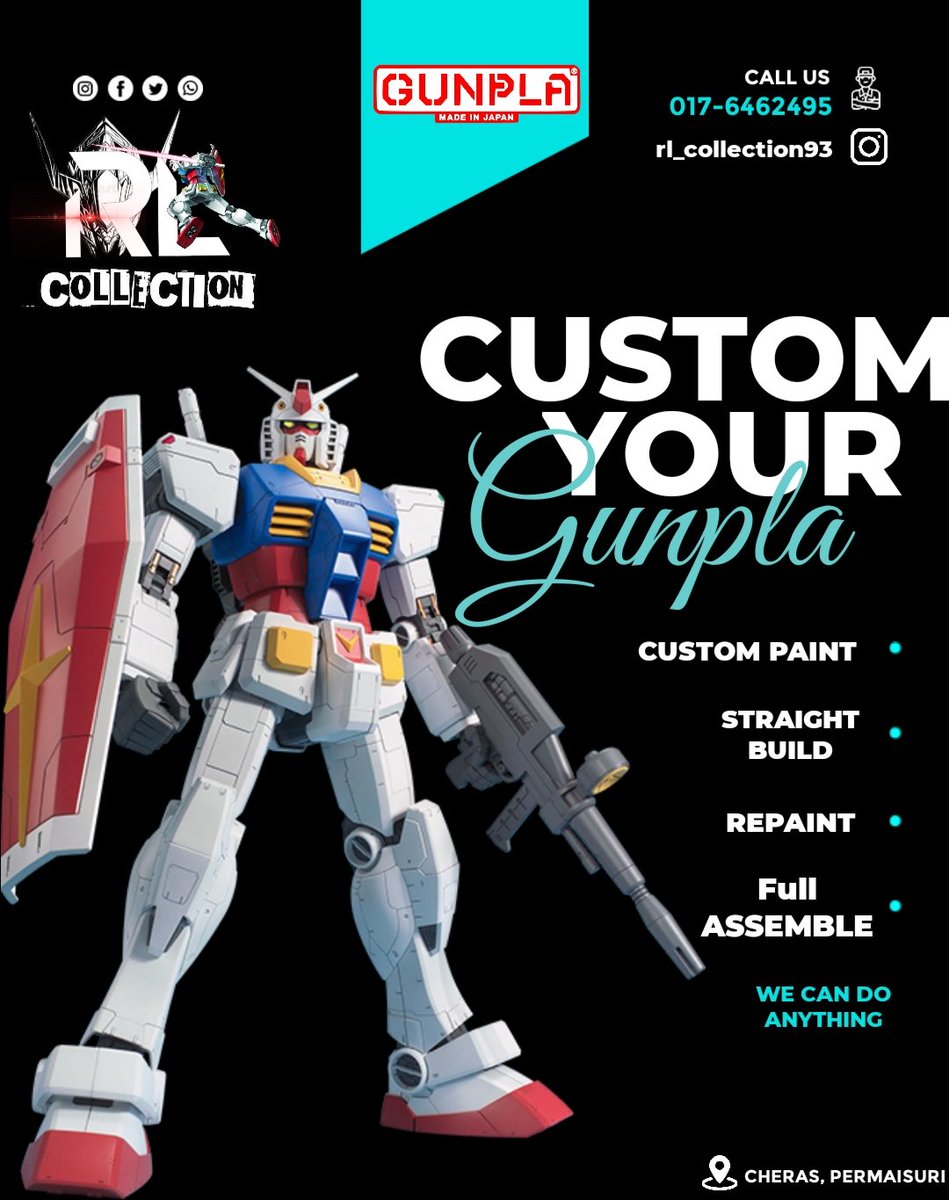 RLCollection2's tweet image. Open for Commission Build and Paint Gundam, for those who have no time to build, will provide best Service Build and Paint for your collection.

📲If you guys interested, don&apos;t hesitate to contact/Whatsapp me 😊😊0176462495 , wasap.my/60176462495